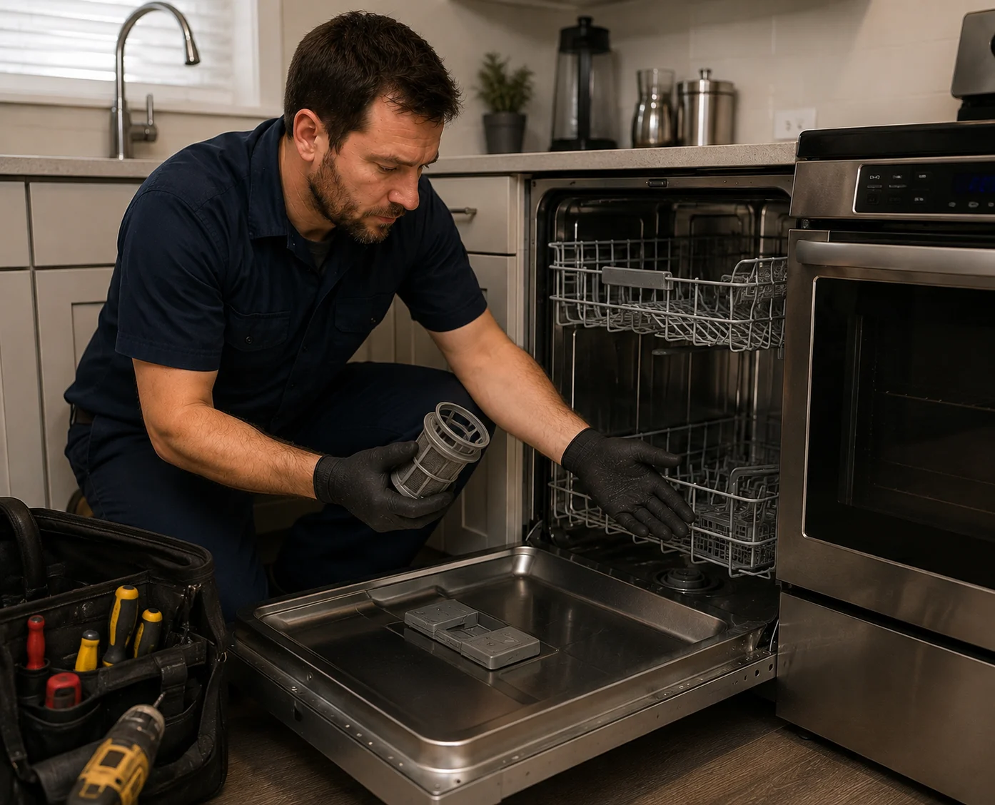 Dishwasher filter repair service
