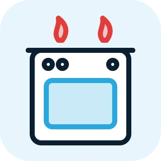 Range and stove repair icon